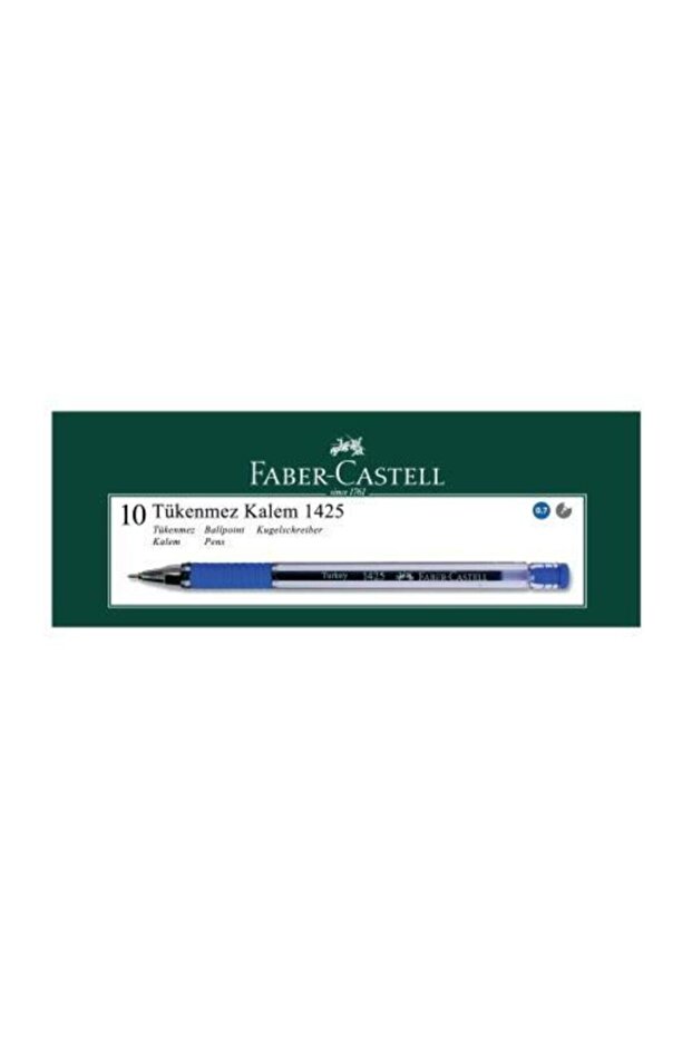 Faber-castell 1425 Needle Point Ballpoint Pen Blue 10 Pieces5211142551000 (1 Pack of 10 Pieces)
