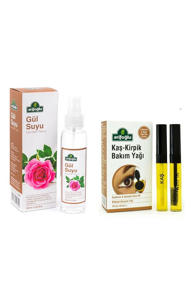 Kaş Kirpik Bakım Yağı 10ml+10ml - Gül Suyu 125 ml - 1