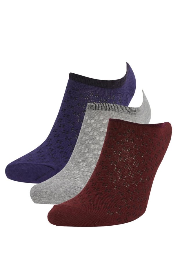 Men's Multicolored Booties Socks 3-Piece T7218AZ21SP