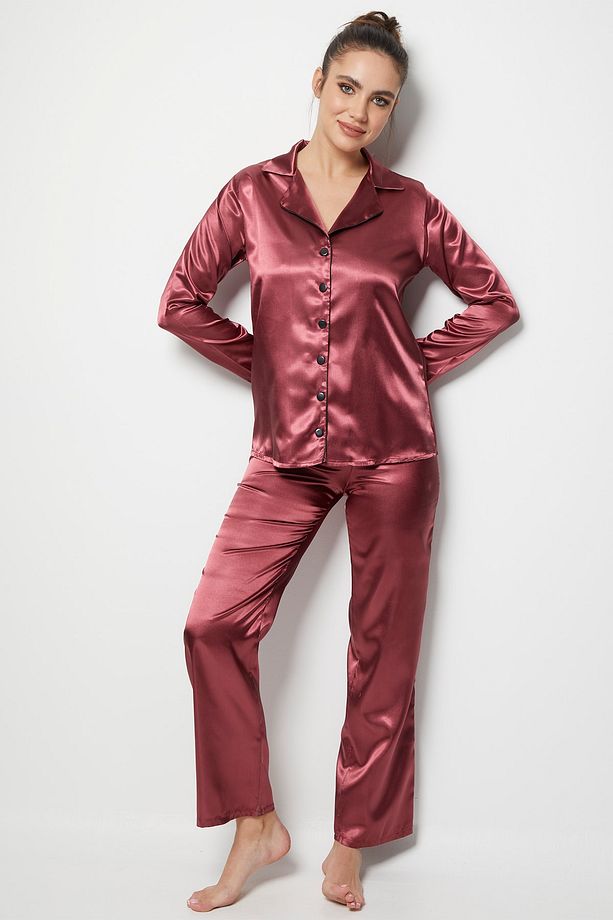 Saten Pijama Takım - 6
