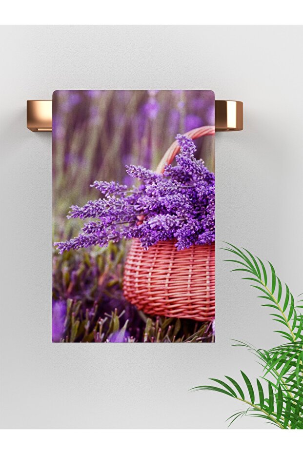 Erayshome Lavender Patterned Hand Towel