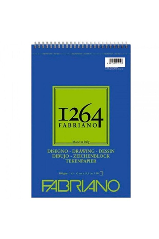 1264 Drawing Paper Spiral Notebook 180gr 50 Sheets A3 (29.7x42cm)