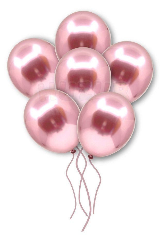 Pink Colored Chrome Balloon 50 Pieces 30 Cm Incredibly Shiny Mirrored Color Vivid Birthday Party Balloon