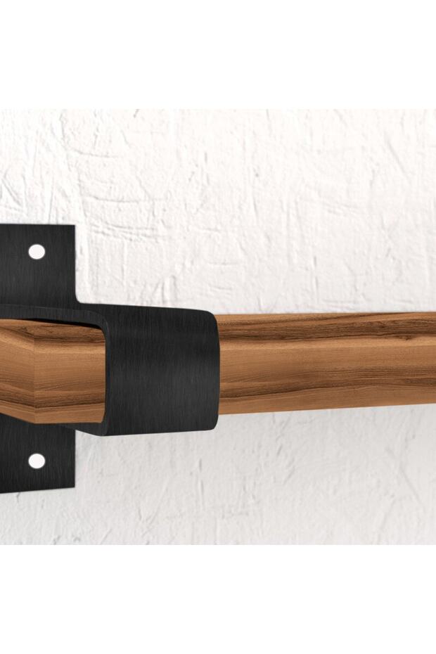 Konsol Ahşap Duvar Rafı Salon Mutfak Rafı ( 2 Li Set) - 3