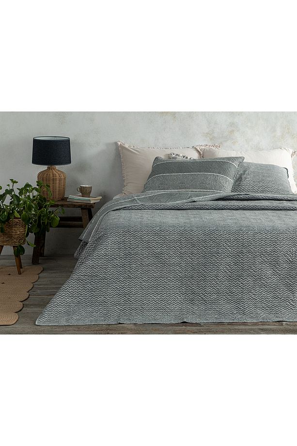 Natural Flow Çok Amaçlı Tek Kişilik Yatak Örtüsü Takımı 160x220 Cm Taş Rengi - 2