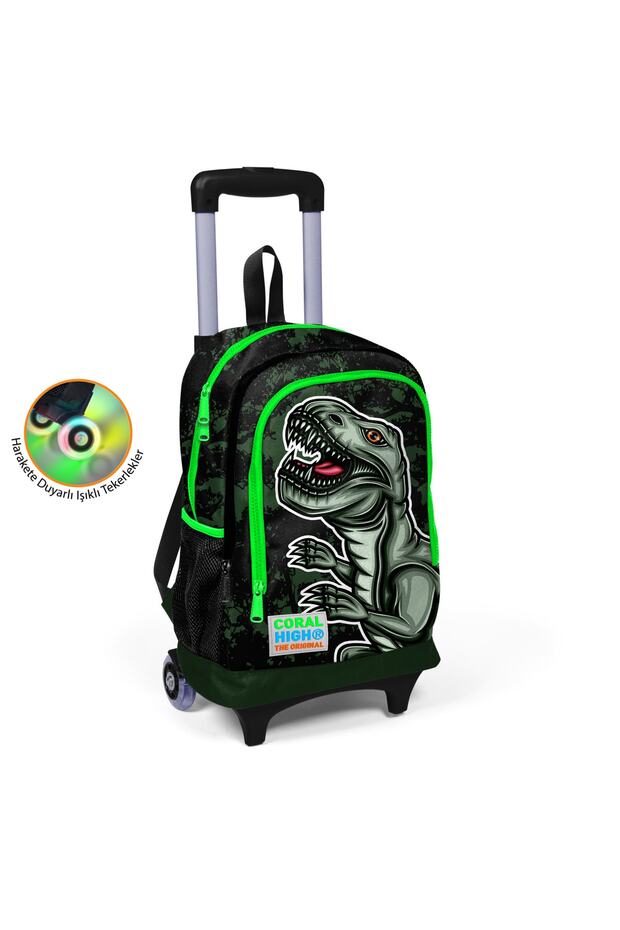 Yaygan Original Illuminated School Bag with Wheels and Squeegee