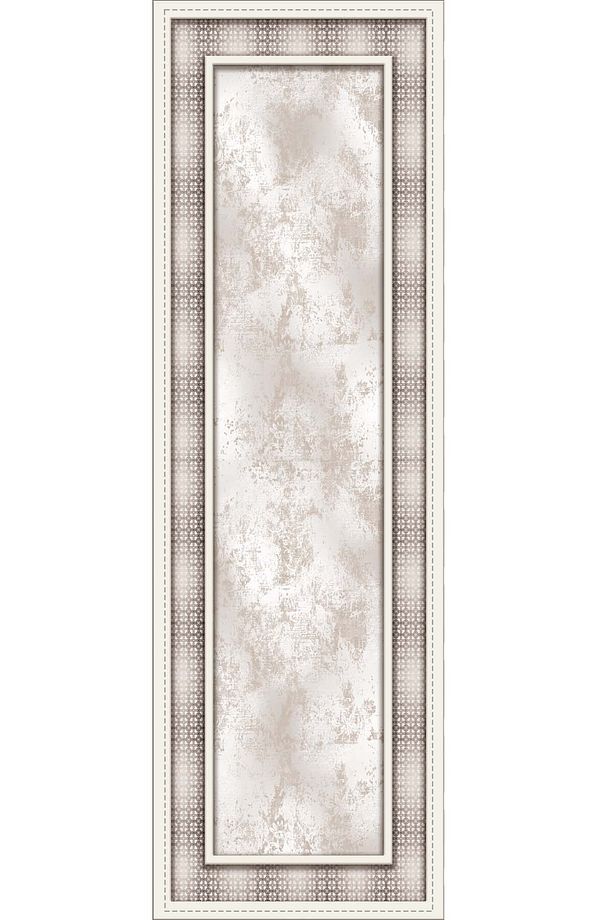 40x140cm Premium Tay Tüyü Dokuma Leke Tutmaz Kumaş Masa Örtüsü Elit Çerçeveli Runner Rnr393 - 2