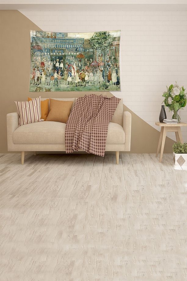 Çok Renkli Pazardaki Insanlar Leke Tutmaz Kadife Kumaş Duvar Örtüsü Duvar Halısı Tapestry - 2