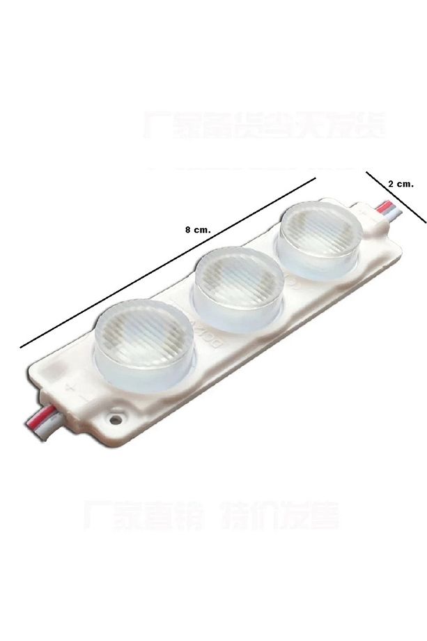 Mercek Led 3 Watt - 12 Volt – Direk Güçlü Işık - Kırmızı - Kendinden Yapışkanlı - 10 Adet - 3