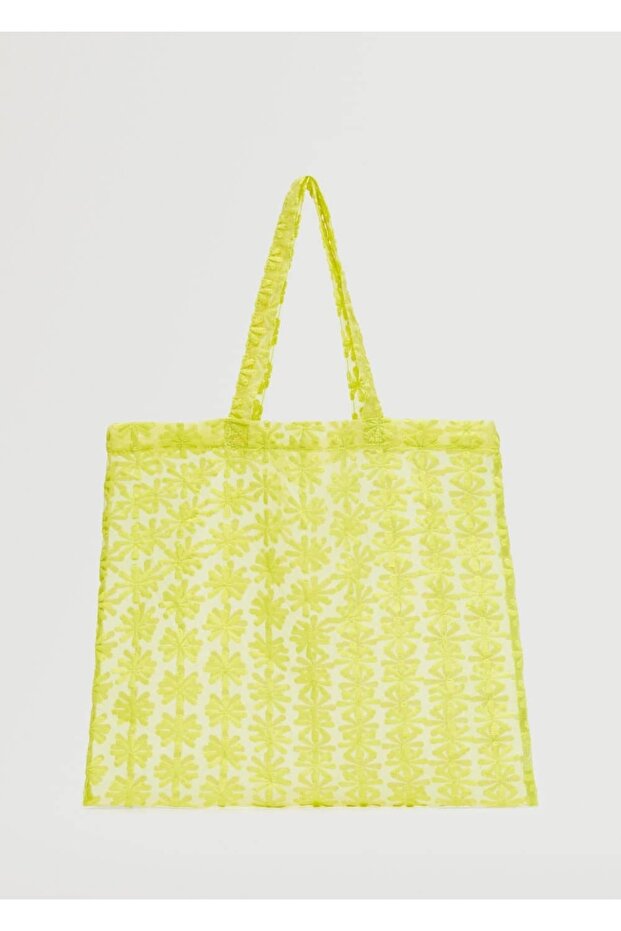 Çiçekli Organze Çanta - 3