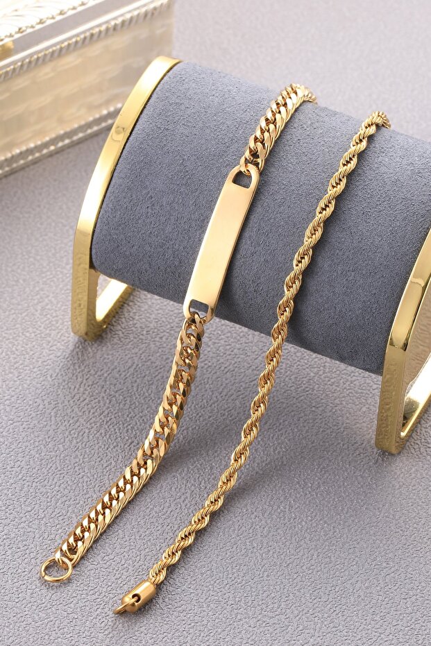 Copy - Stainless Steel Women's Bracelet Chain Set - Imported Non-Tarnish Steel