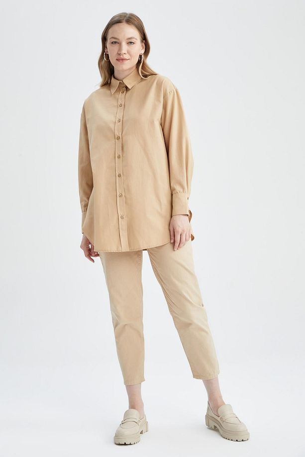 Regular Fit Basic Uzun Kollu Gömlek Tunik - 2