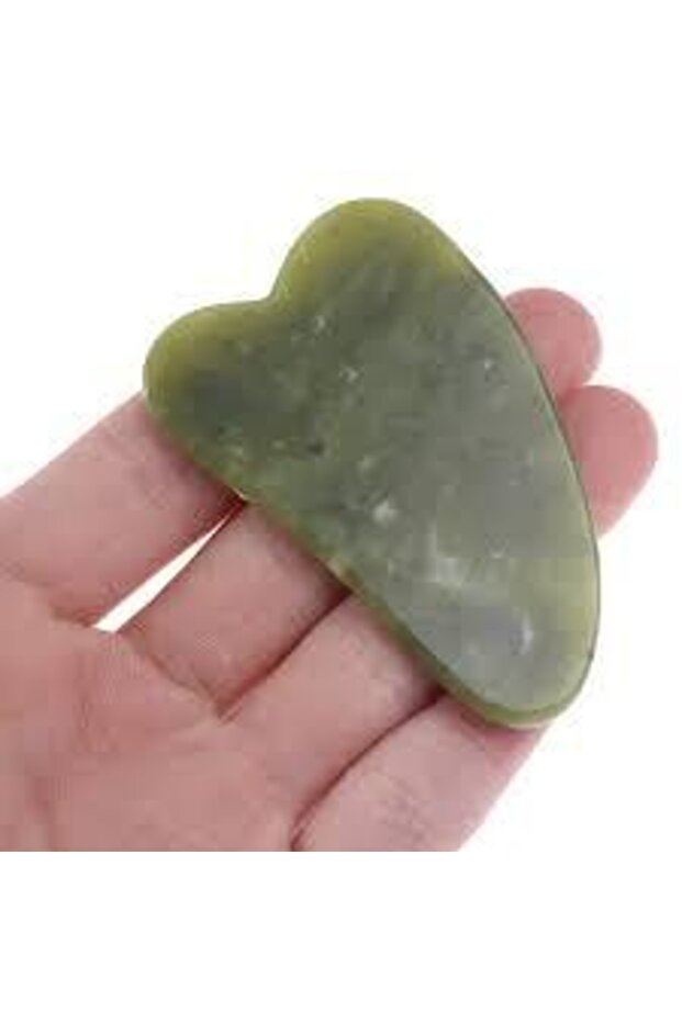 Jade Natural Stone Heart Face and Body Gua Sha Massage Tool