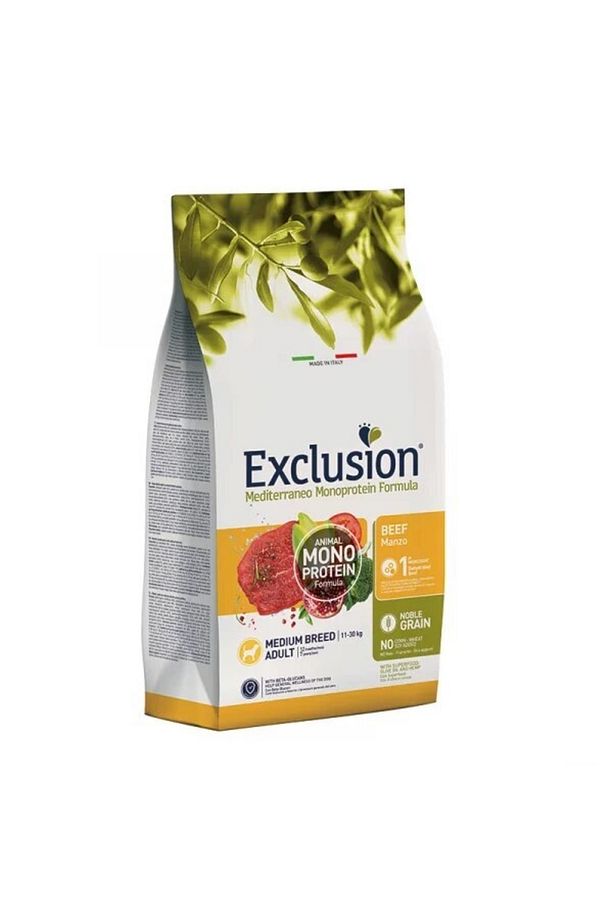 Exclusıon Sığır Etli Ve Narlı Düşük Tahıllı Orta Irk Yetişkin Köpek Maması 3 Kg - 1