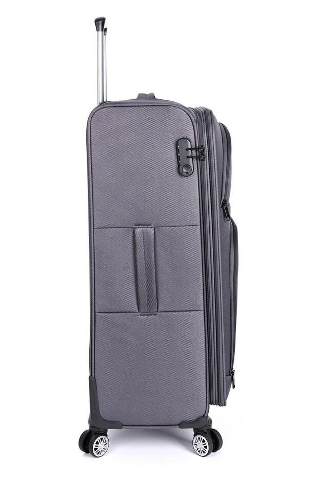 1464 Model - 3-Piece Gray Suitcase Set with 4 Wheels - 4