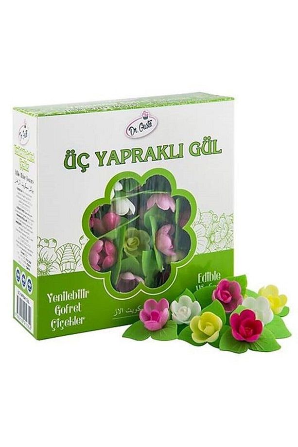Yenilebilir Gofret Gül Üç Yaprak - 1