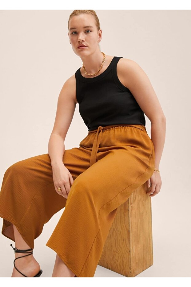 Kemerli Culotte Pantolon - 5