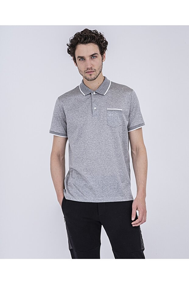 Men's Knitted Poloshirt C.wCotton