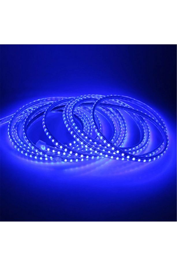 Hortum Led 220 Volt – Su Geçirmez – Fiş Dahil – Metrede 120 Led – 2835 - Mavi - 20 Metre - 2