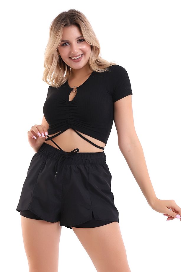 Taytlı Şort - Sport Şort - 6