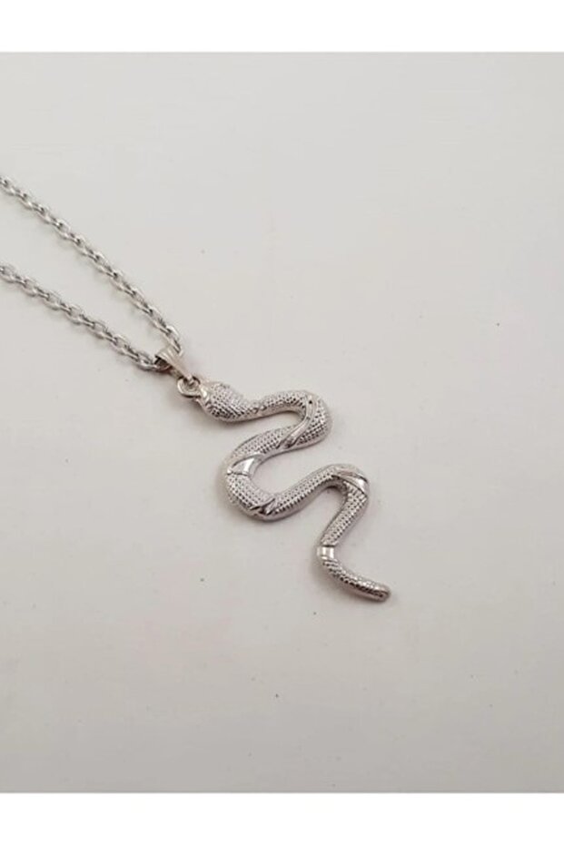 Snake Figured Metal Color Necklace