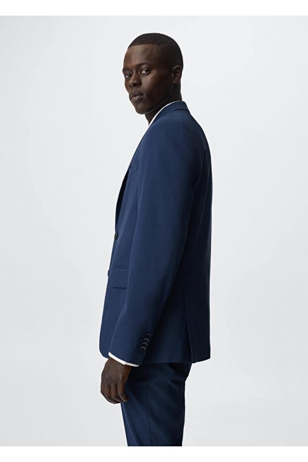 Dar Kesim Blazer Ceket - 5