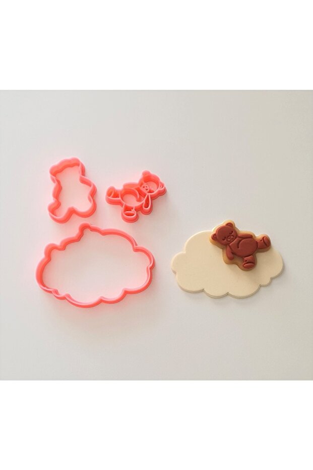 مجموعة قوالب بسكويت الدب النائم الغائم - 1