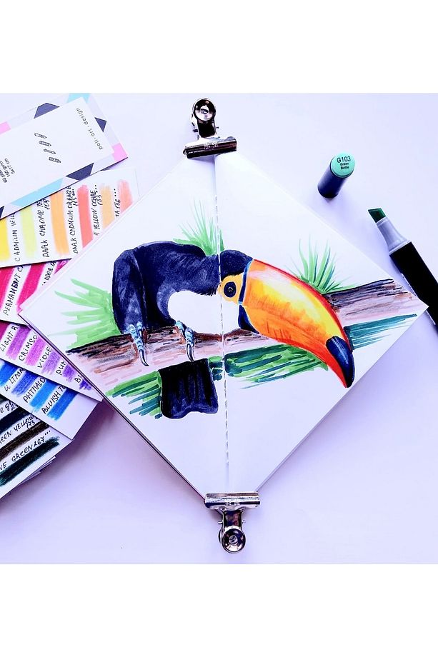 Üçgen Eskiz Defteri (suluboya Ve Grafik Için) Watercolour Triangle Sketchbook - 4