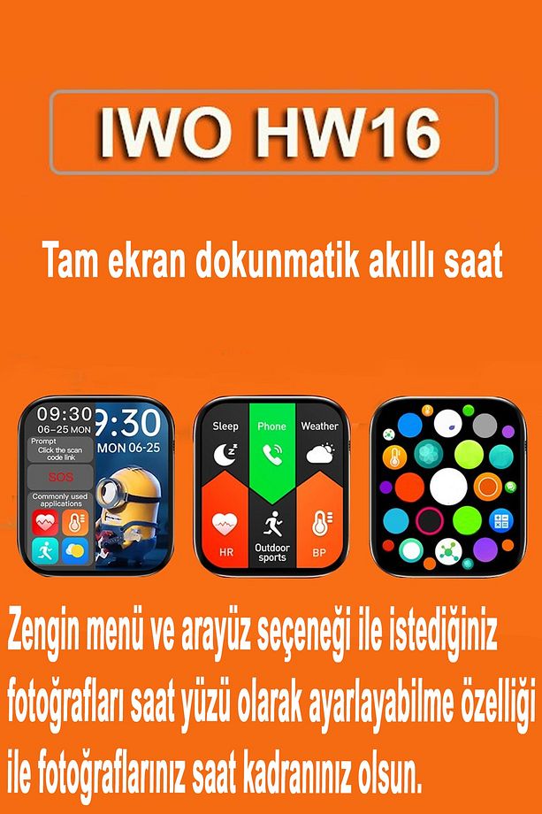 Watch7 Hw Premium Series Son Sürüm Akıllı Saat Smartwatch Ip67 Suya Dayanıklı Ios Android Uyumlu - 3