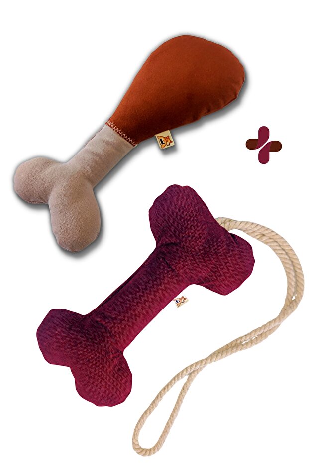 Chicky Sound Bone Dog Toy + Bestie Traction Bone Dog Toy
