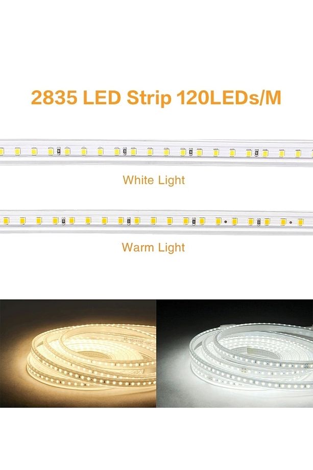 Hortum Led 220 Volt – Su Geçirmez – Fiş Dahil – Metrede 120 Led – 2835 - Mavi - 20 Metre - 6