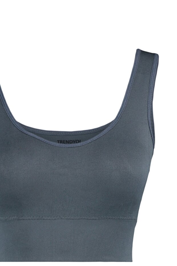 Füme Seamless/Dikişsiz Destekli/Şekillendirici Kalın Askılı Örme Spor Sütyeni TWOAW23SS00019 - 7