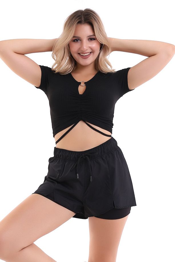 Taytlı Şort - Sport Şort - 4