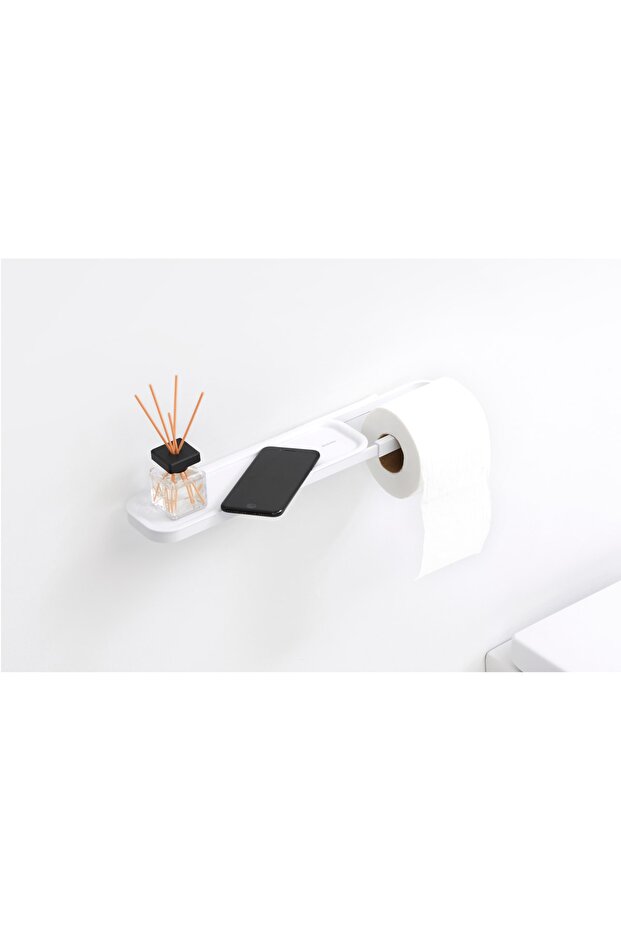 Mındset Fresh White Toilet Paper Holder with Stand