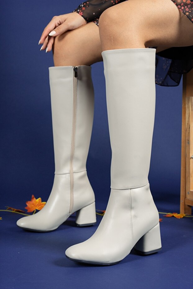 Beige Skin Women's Boots0012815y