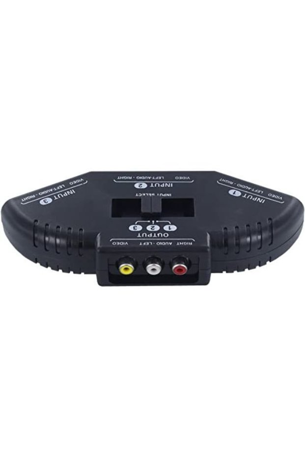Audio Video Distributor Rca 3 Input 1 Output Switched