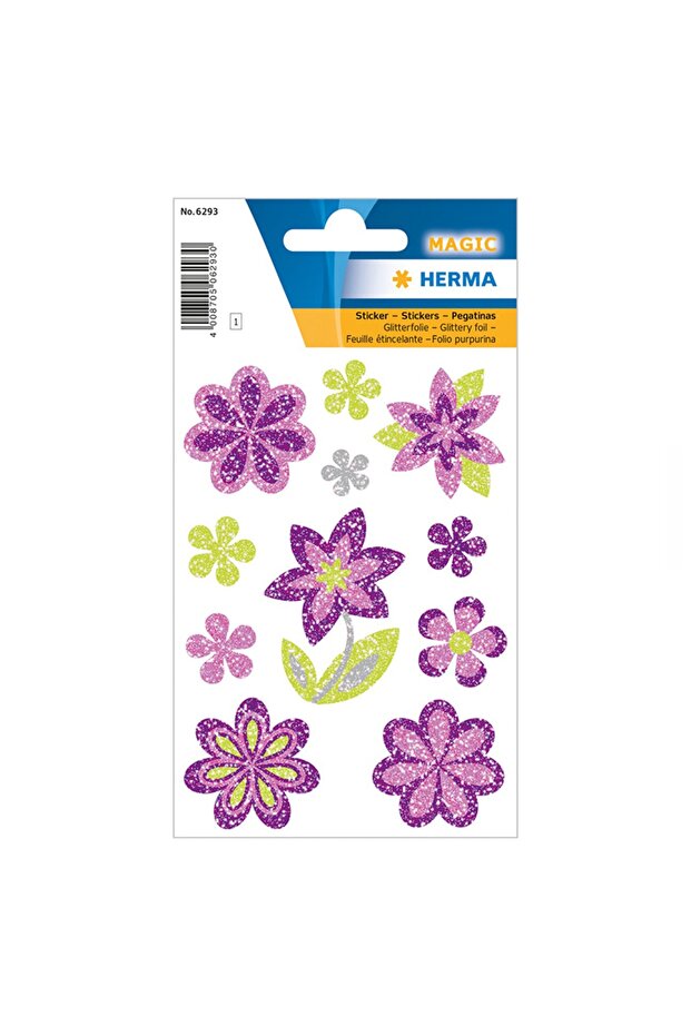 Magic Diamond Simli Çiçekler Sticker Seti - 1