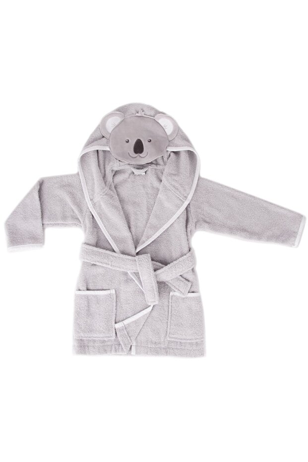 100% Cotton Animal Figured Hooded Children's Bathrobe
