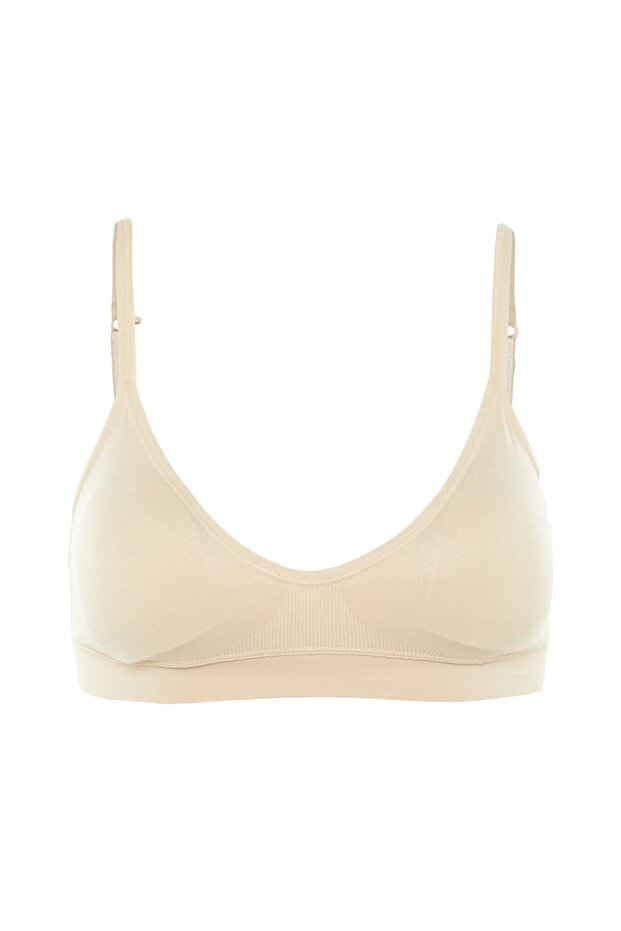 Ten Seamless/Dikişsiz Fonksiyonel İp Askılı Dolgusuz Kaplı Bralette Örme Sütyen THMAW22SU0023 - 9