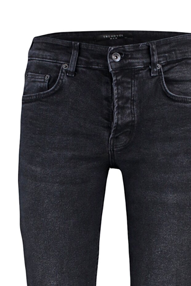 Siyah Smoke Skinny Fit Esnek Kumaş Dar Kesim Jeans Kot Pantolon TMNAW23JE00047 - 7