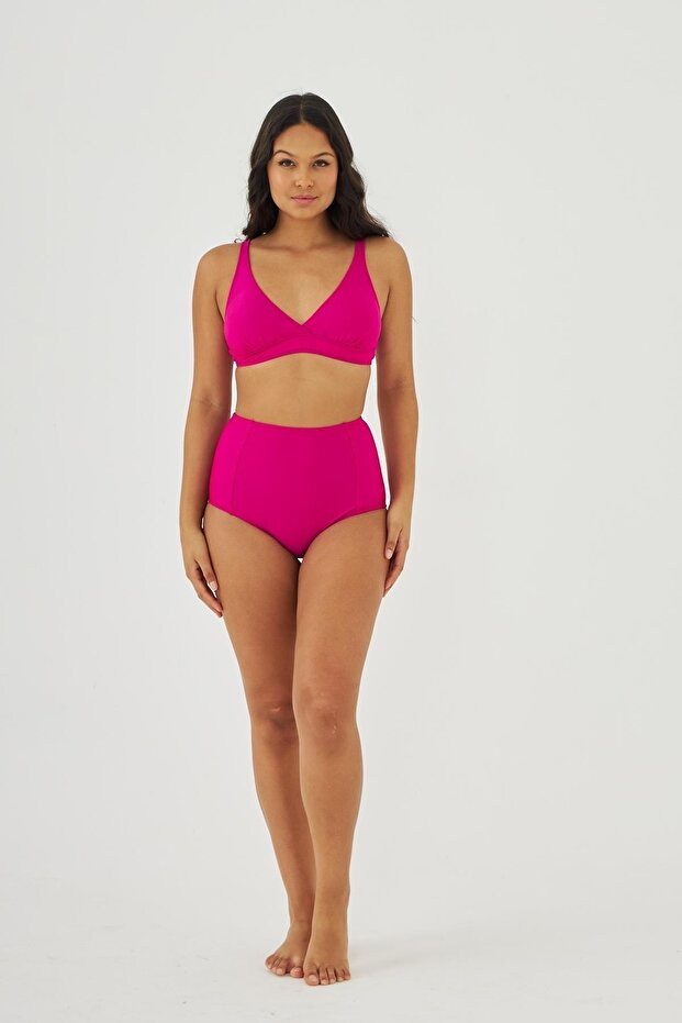 Starinci Bikini Set Pink Gathering High Waist