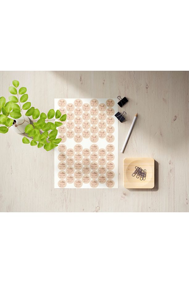64 Adet 4 Cm Teşekkür Etiket Sticker Çıkartma Küçük Işletmem Desteklediğiniz Için Teşekkür Ederiz - 3