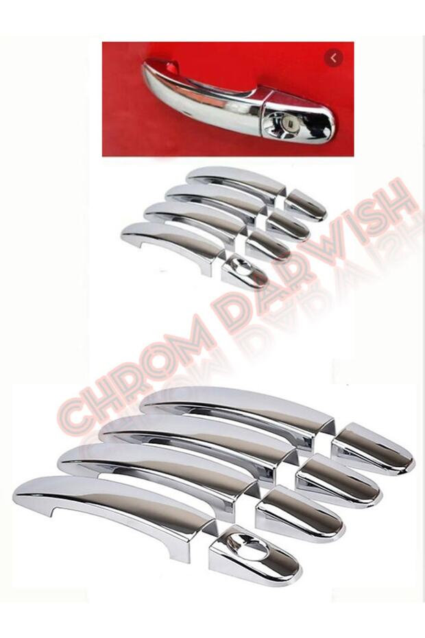 Focus 2-2,5 Krom Kapı Kolu 2005-2008 4 Kapı Paslanmaz Çelik - 2