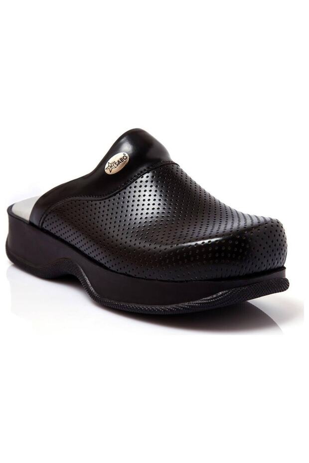 Unisex Black Orthopedic Sabo Slippers