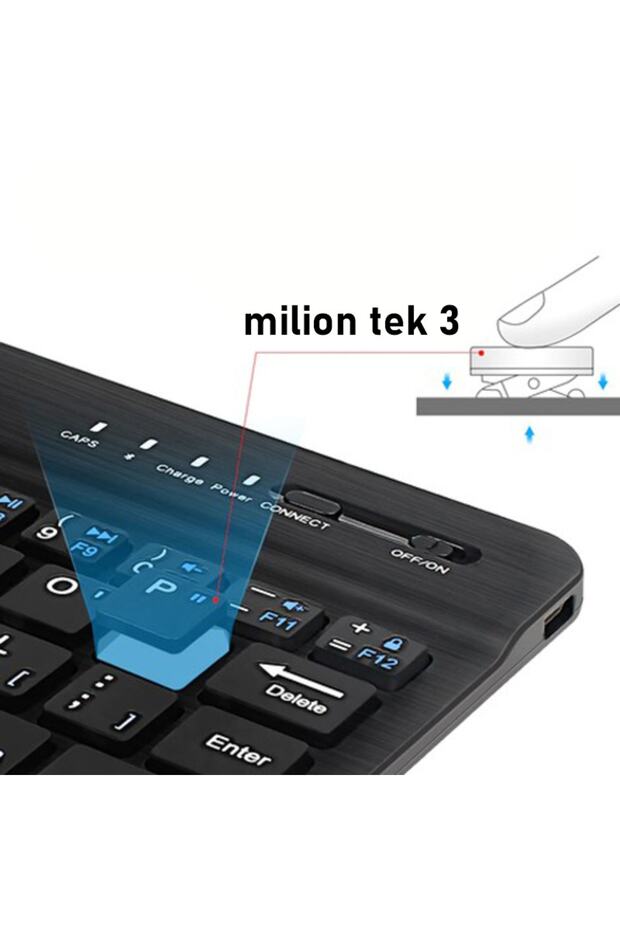 Bluetooh Wıreless Keyboard Kablosuz Klavye - 3