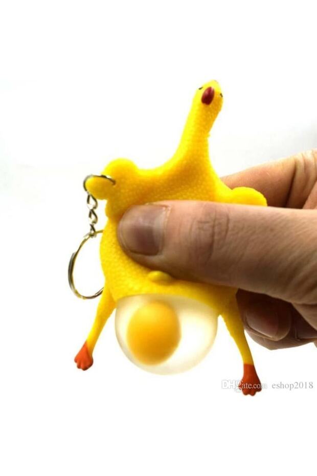 Crazy Chicken Squishy Laying Eggs Chicken Keychain Bag And Wallet Ornament Gift