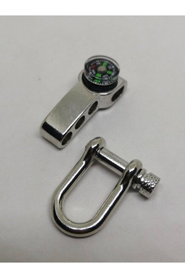 Paracord Bracelet Adjustable Compass Metal Clip (5 Pieces)