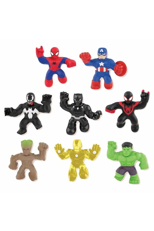 Goojitsu Marvel Minis 8li Paket Goojitzu Süper Güçlü Esnek Süper Kahraman Seti - 1