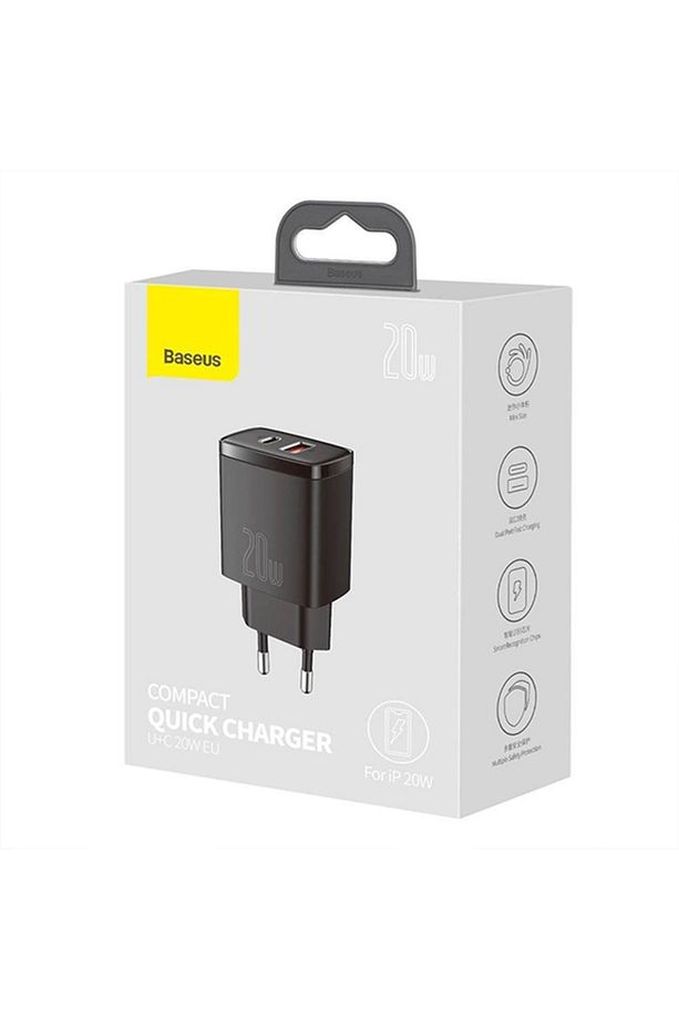 Compact QC 20W Çift Çıkışlı Type-C/Type-A Hızlı Şarj Cihazı Beyaz - 5
