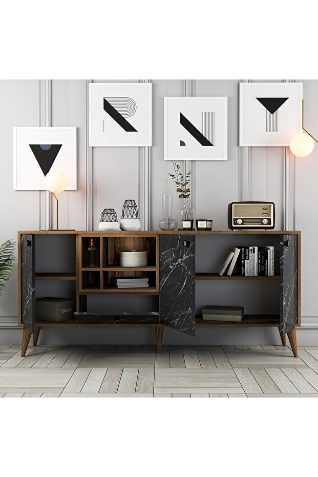 Napoli Konsol - Siyah Mermer - 2